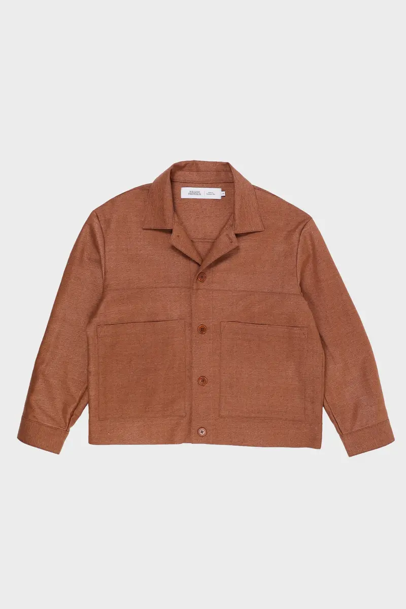 Rust Silk Matka Cafe Jacket 1