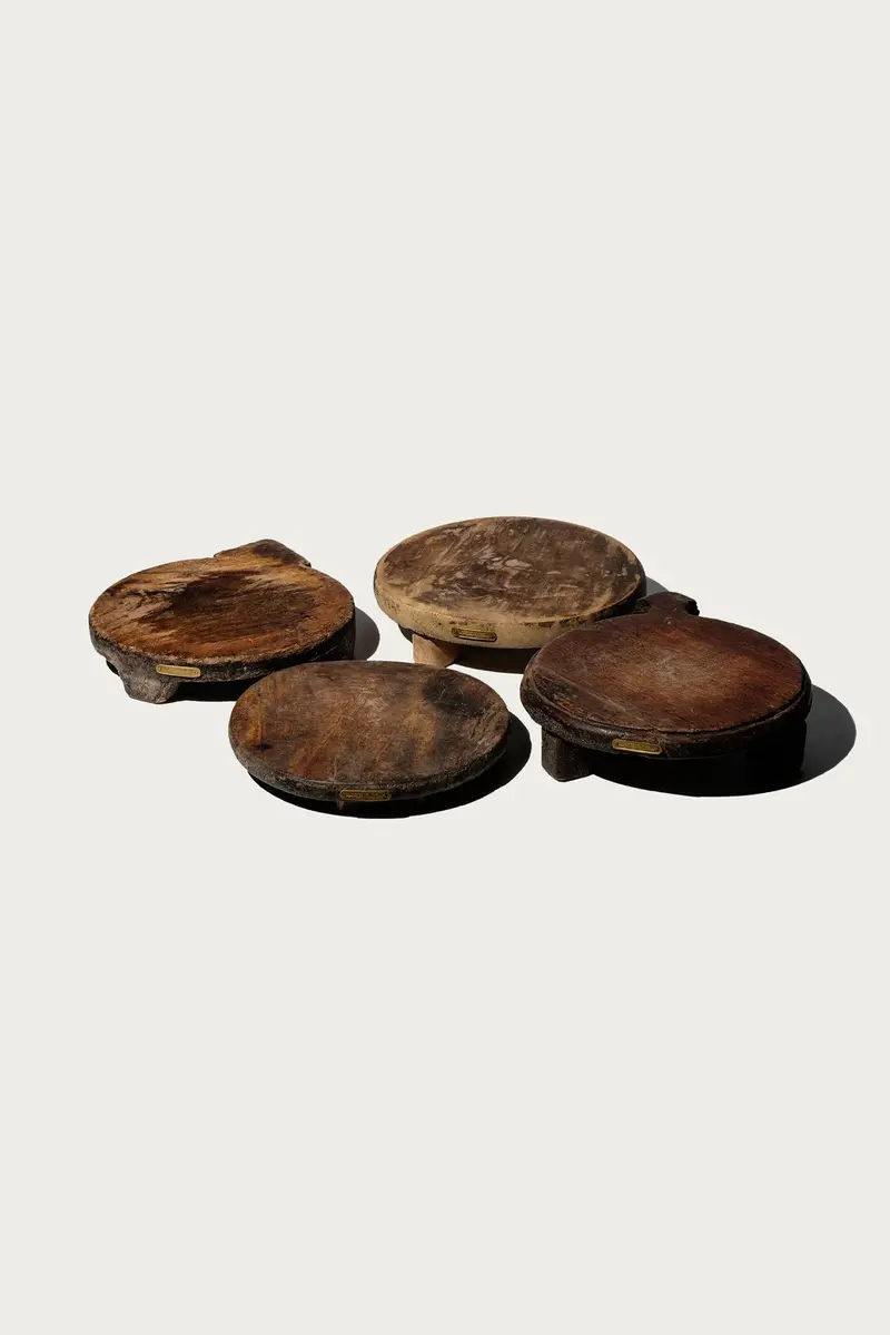Rustic Unfinished Wooden Display Stand 1