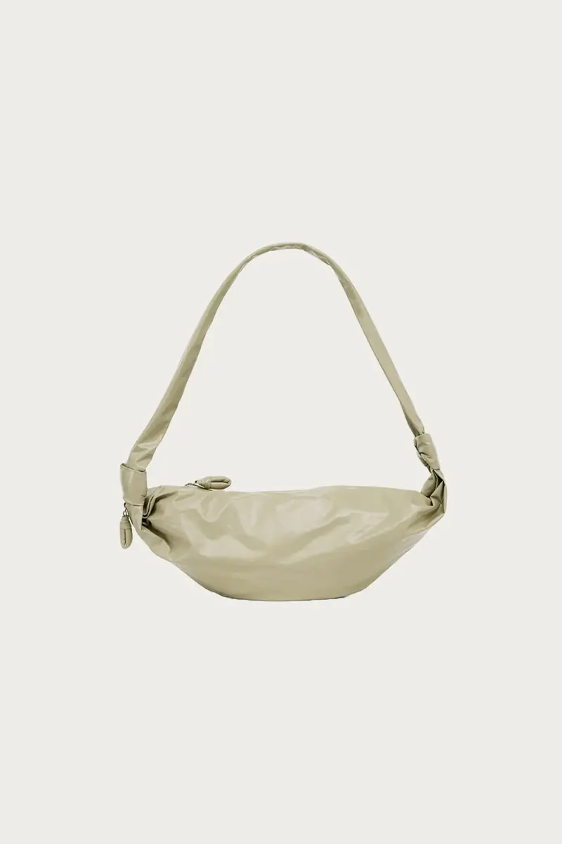 Sage Medium Soft Croissant Crossbody Bag 1