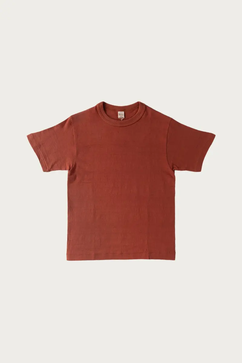 Salmon-Colored Plain Cotton Tee 1