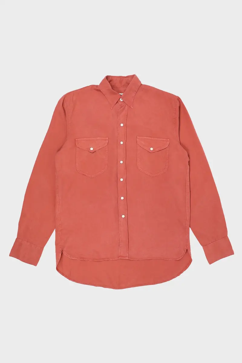 Sandstone Tencel Pearl-Snap Shirt 1