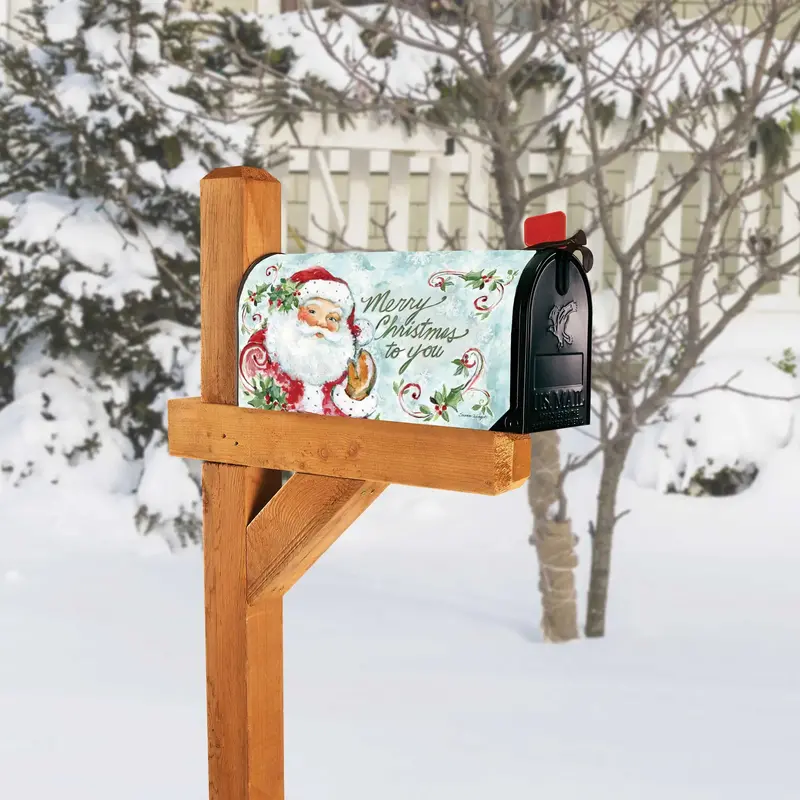 Santa Mailbox Wrap – Merry Christmas Design 1