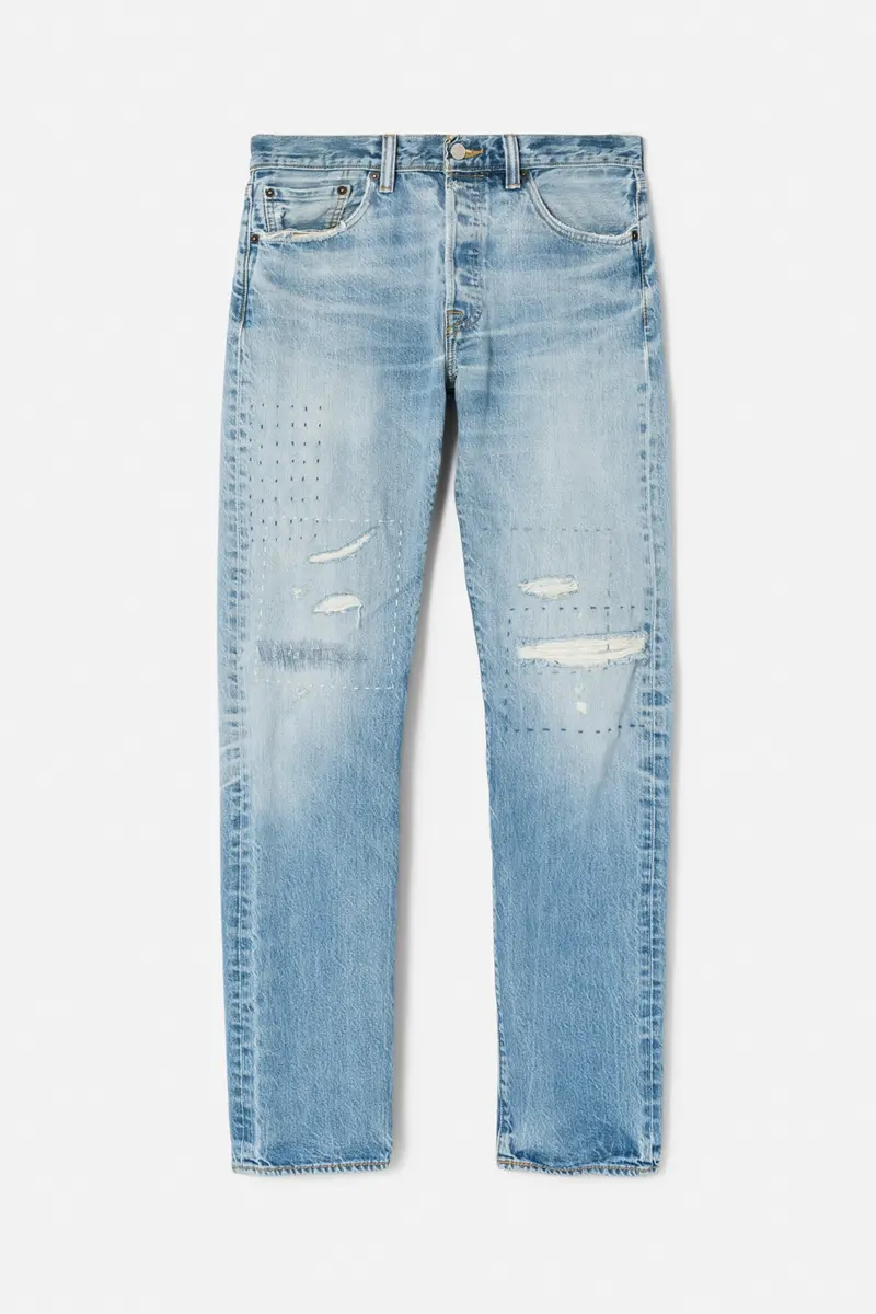 Sashiko-Reinforced 501 Jeans In Vintage Indigo 1
