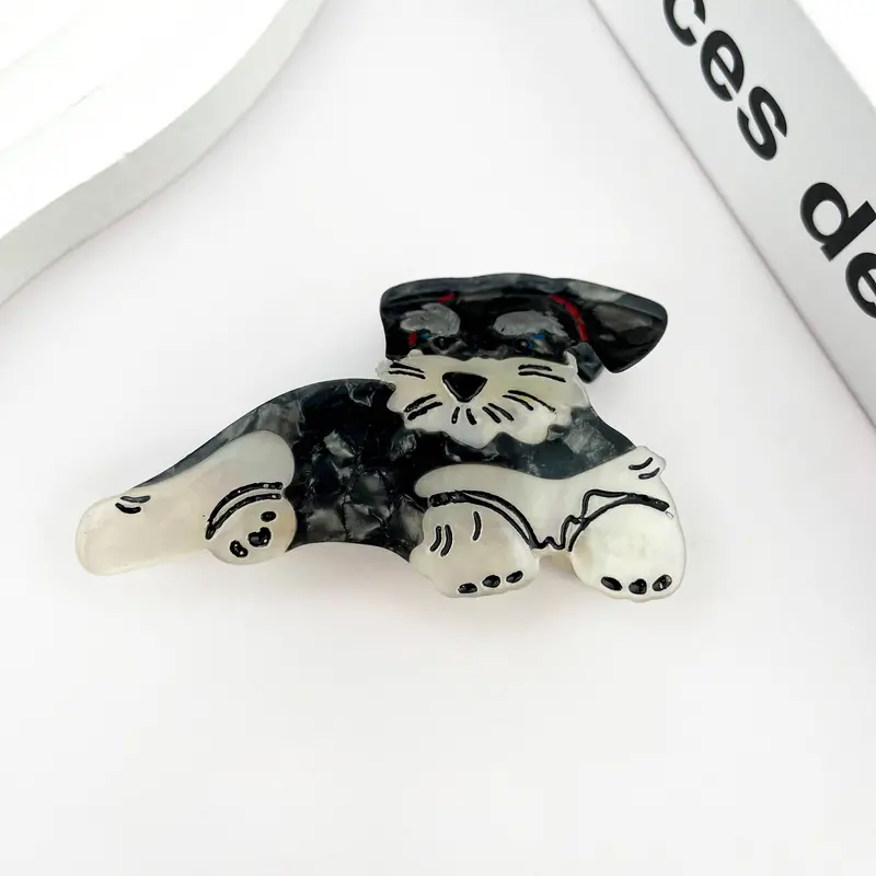 Schnauzer-Shaped Hair Clip – Pet-Inspired Accessory 1