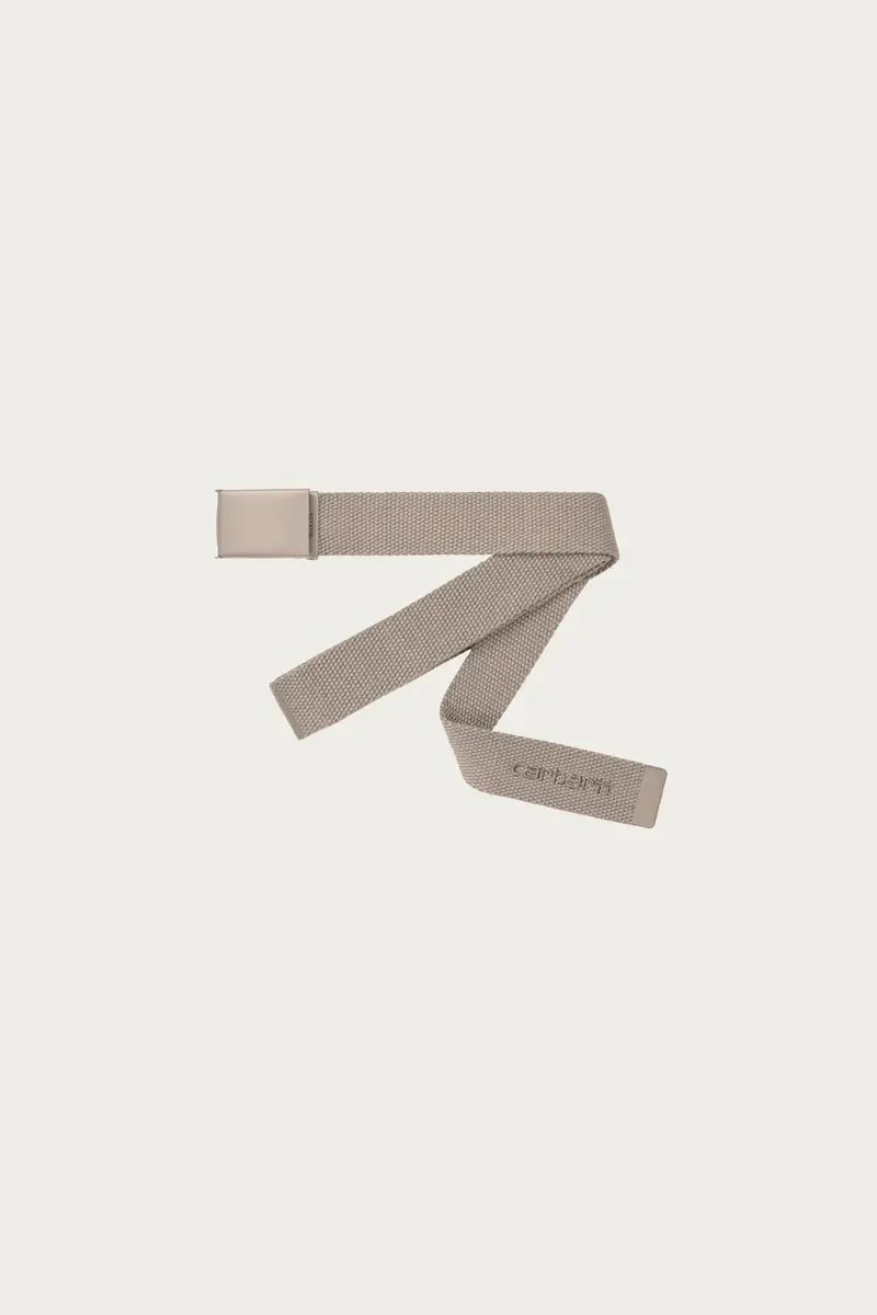 Script Tonal Belt In Dusky Beige Leather 1