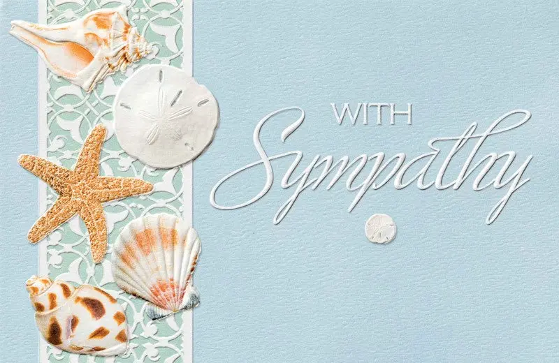 Sea Shell Soiree Sympathy Card – Gentle Oceanic Tribute 1