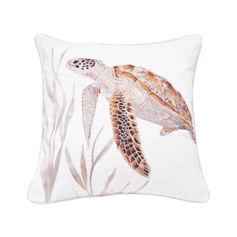 Sea Turtle Design Indoor/Outdoor Throw Pillow 1