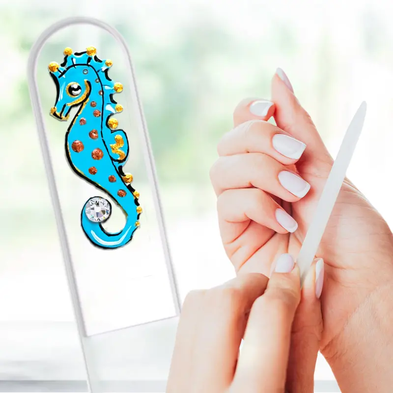 Seahorse & Ocean Life Crystal Nail File 1