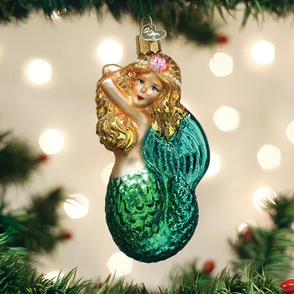 Seashell Mermaid Holiday Ornament 1