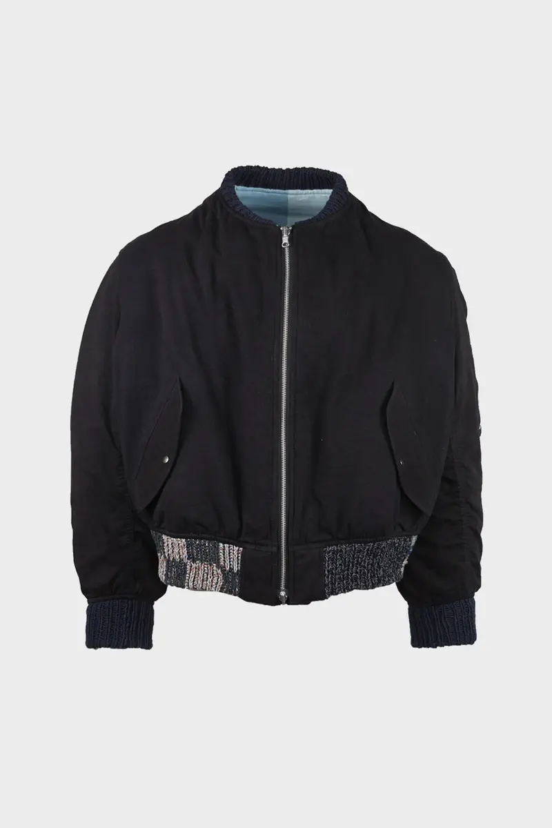 Seed Bomber Jacket – Iron Black (Wonky-Wear Detail) 1