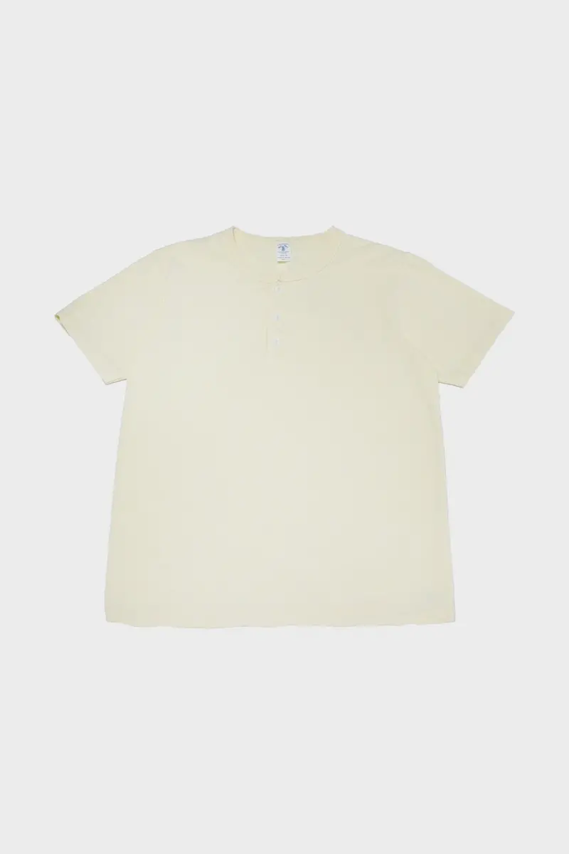 Short Sleeve Henley Top – Grapefruit Pigment-Dyed Fabric 1