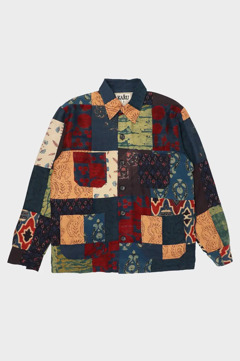 Silk Patchwork Quilt Chore Coat 1