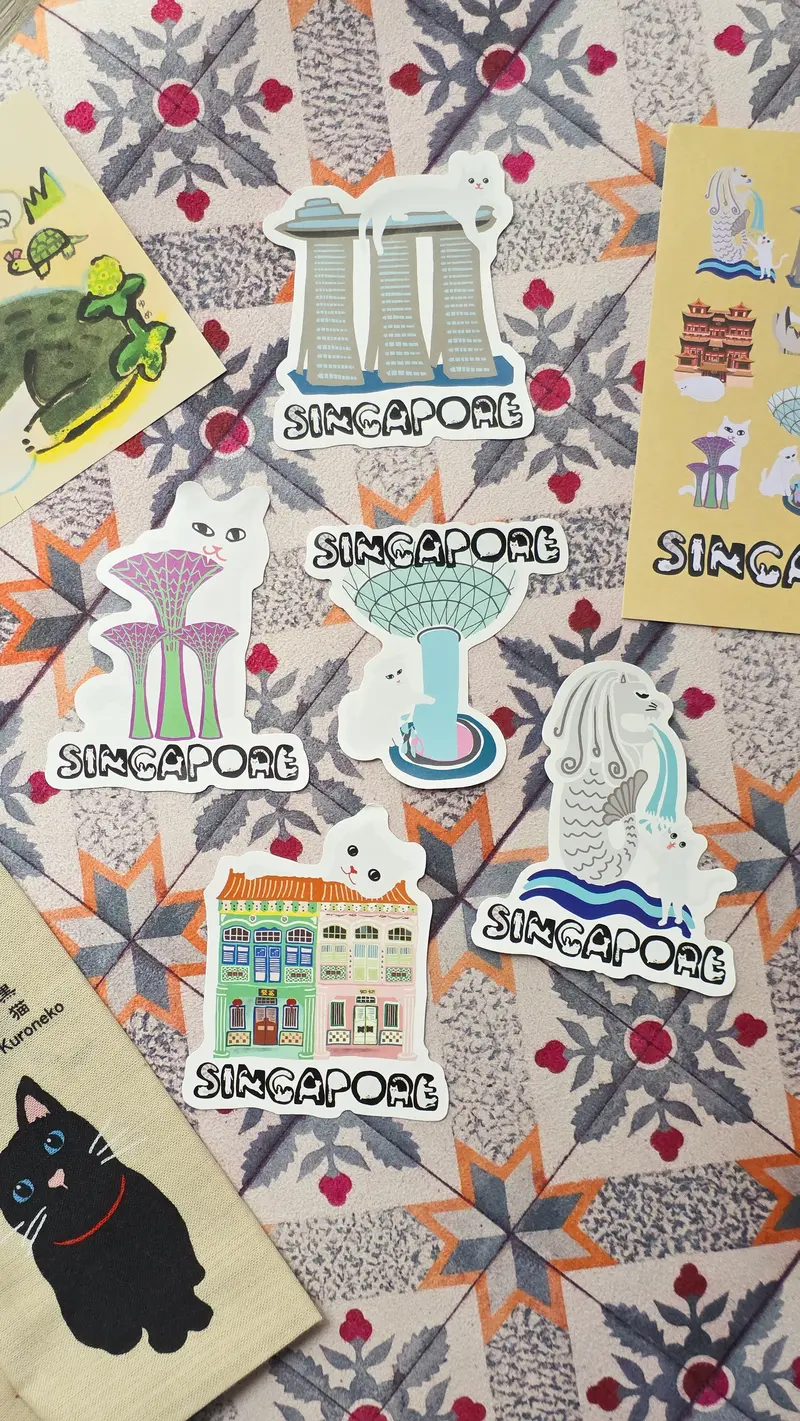 Singapore Landmark Vinyl Sticker Collection 1