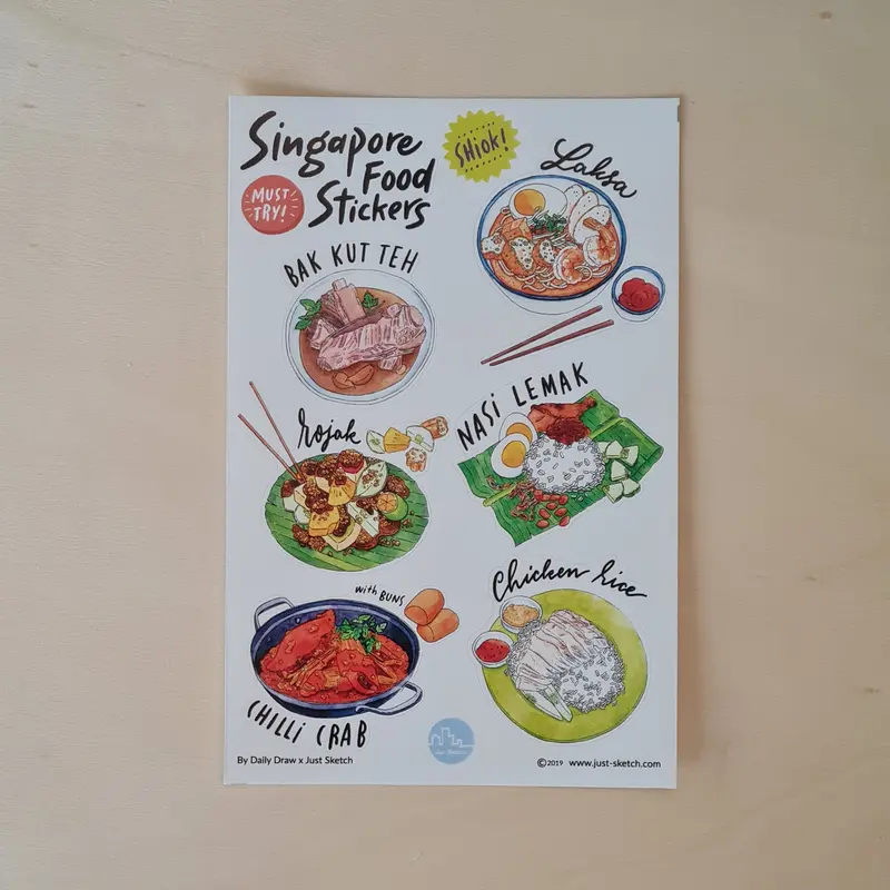 Singapore-Themed Adhesive Sticker Pack 2