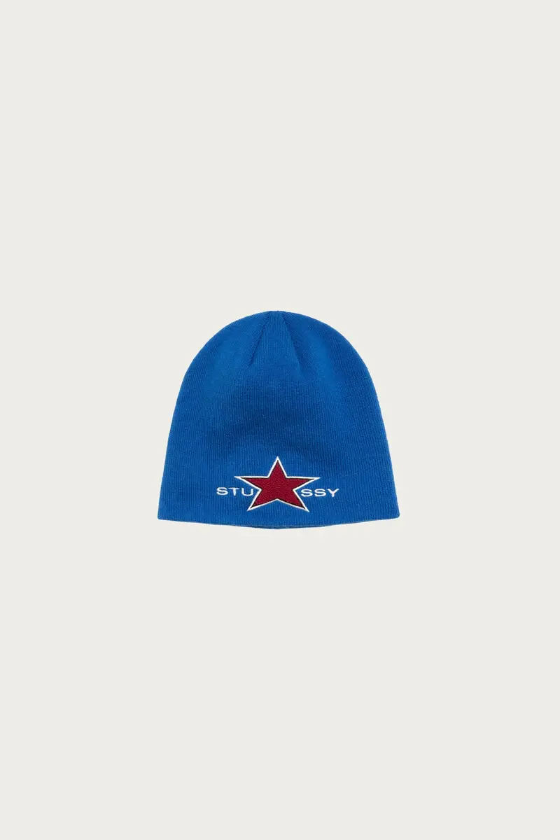 Skullcap Chenille Beanie – Navy Blue 1