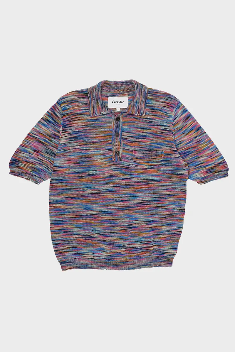 Spacedye Polo Shirt In Technicolor Print 1