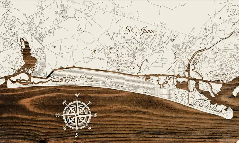 St. James City Map Art Print On Papier Blanc Paper 1