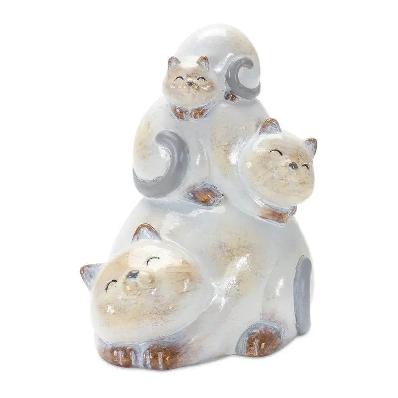 Stacked Cat Figurine Sculpture 1