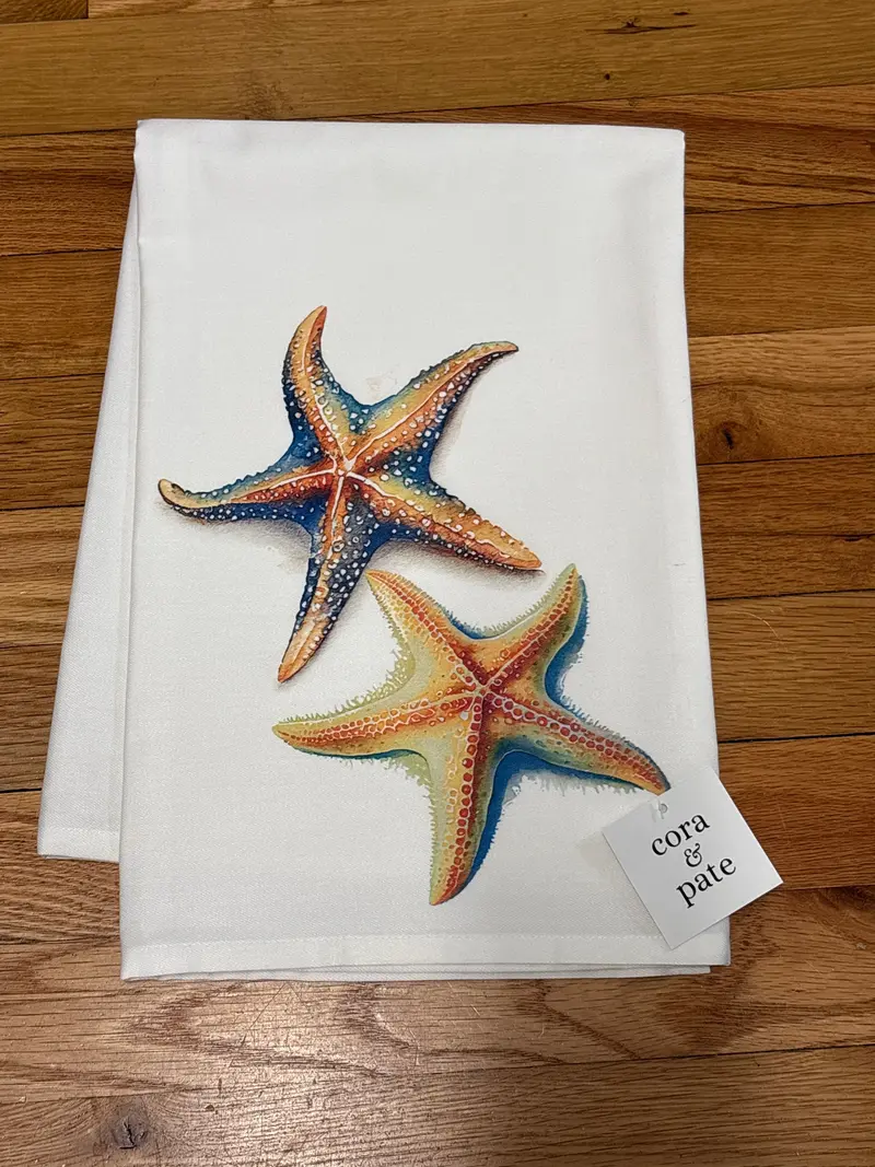 Starfish Duo Flour Sack Kitchen Towel 1