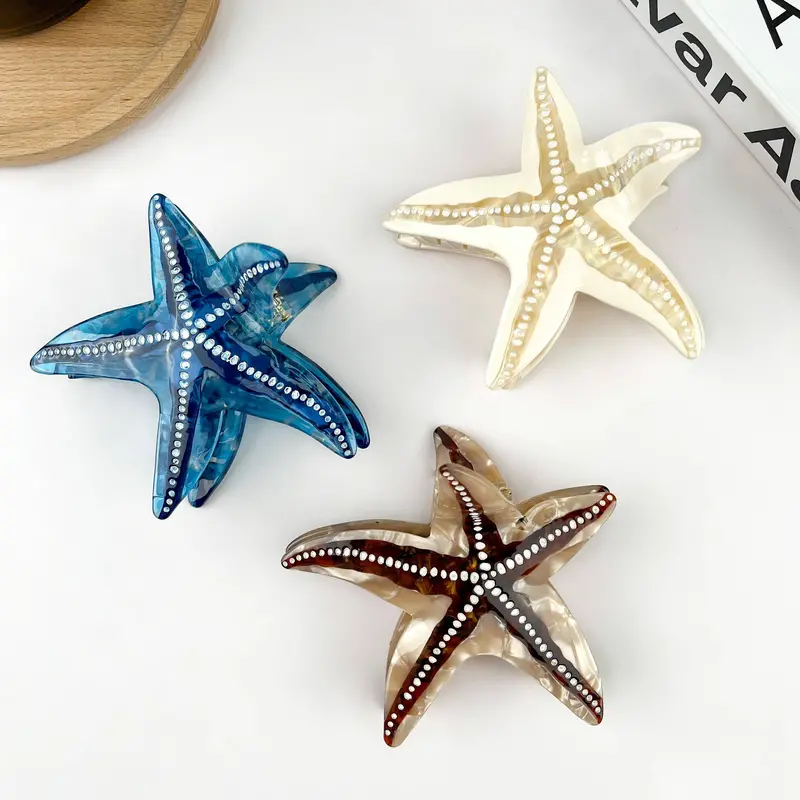 Starfish-Shaped Hair Clip With Polished Finish 1