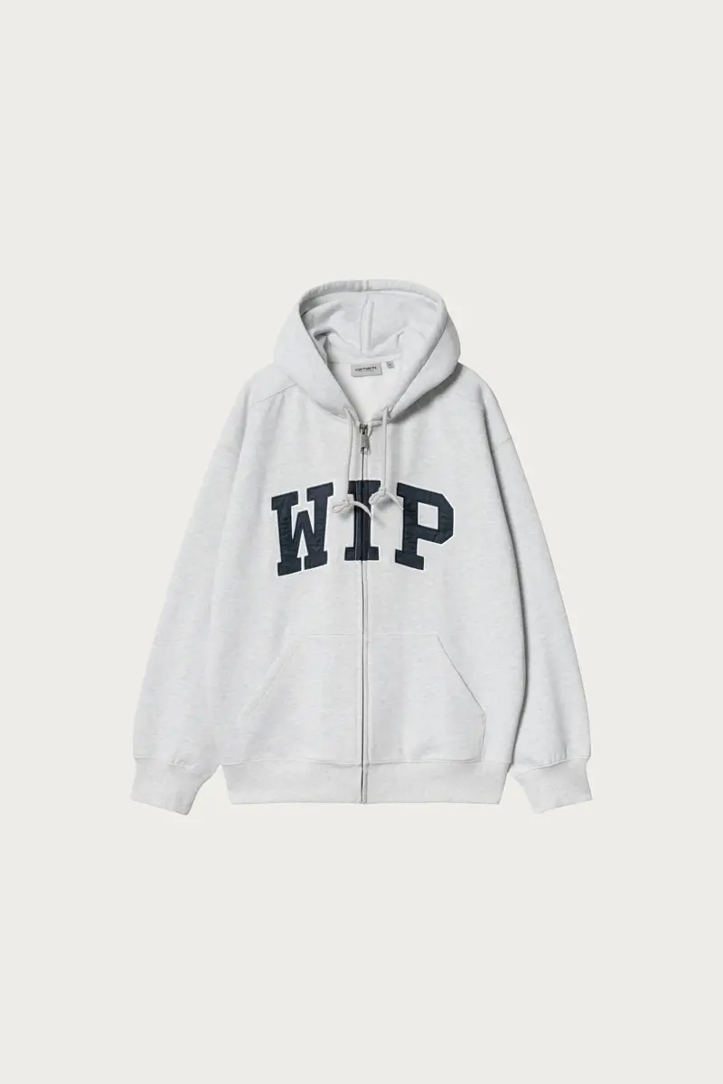 Stone-Washed Ash Heather Hooded Wip Sweatshirt 1