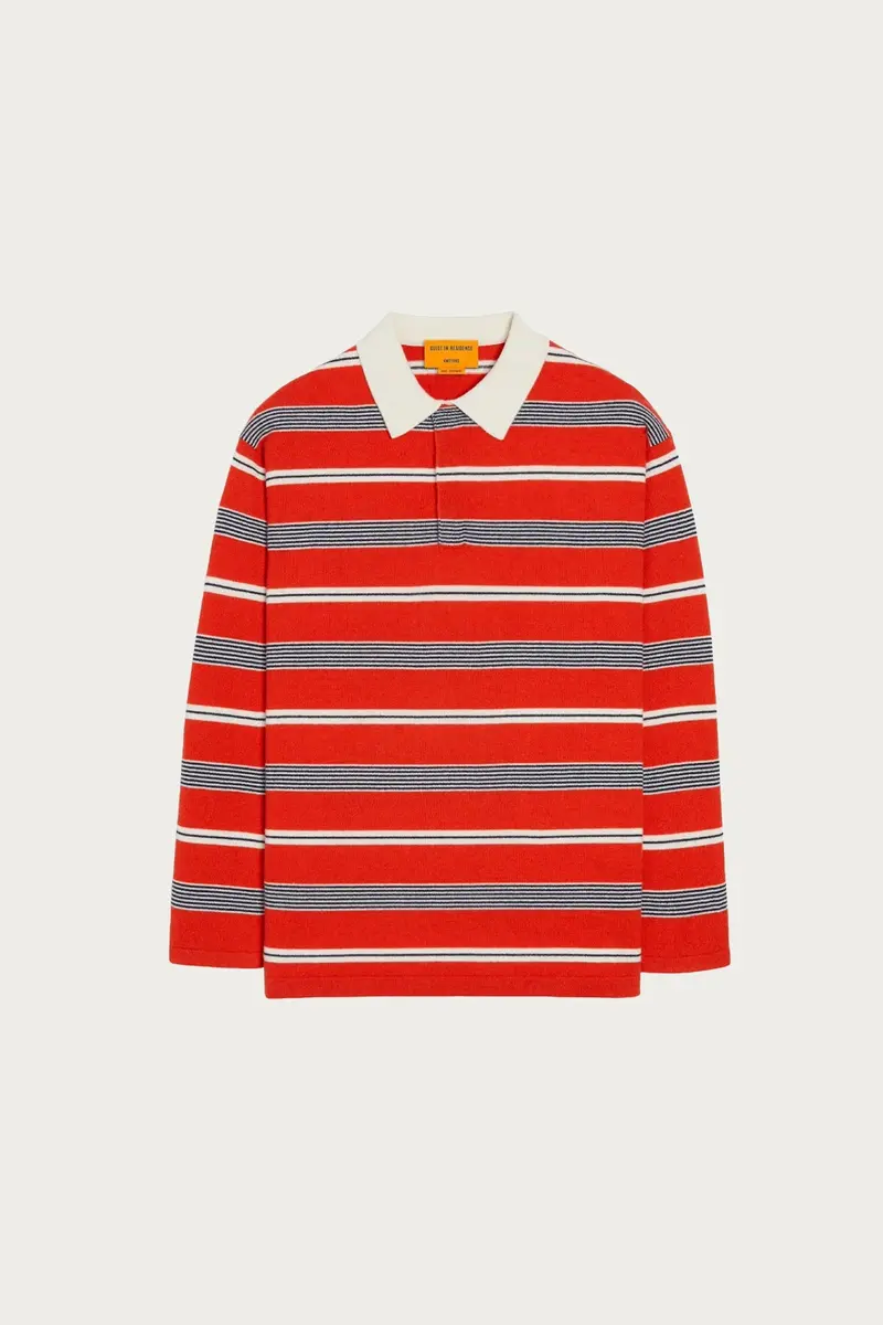 Striped Rugby Shirt – Cherry Accent Combo 1