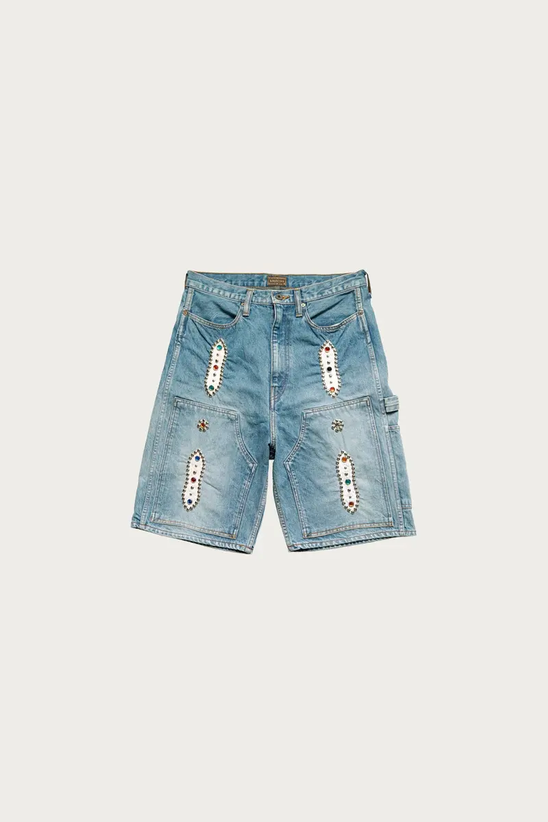 Studs Remake 14Oz Denim Shorts In Indigo 1