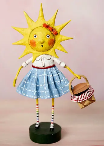 Susie Sunshine Figurine By Lori Mitchell – Whimsical Ceramic Sculpture 1