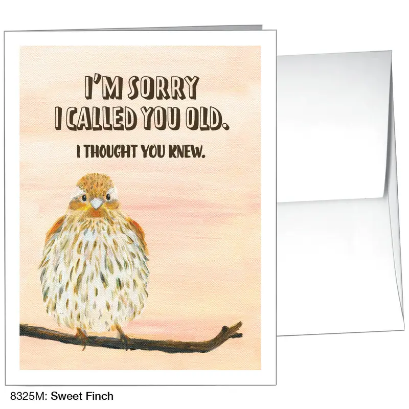 Sweet Finch Illustrated Greeting Card 1
