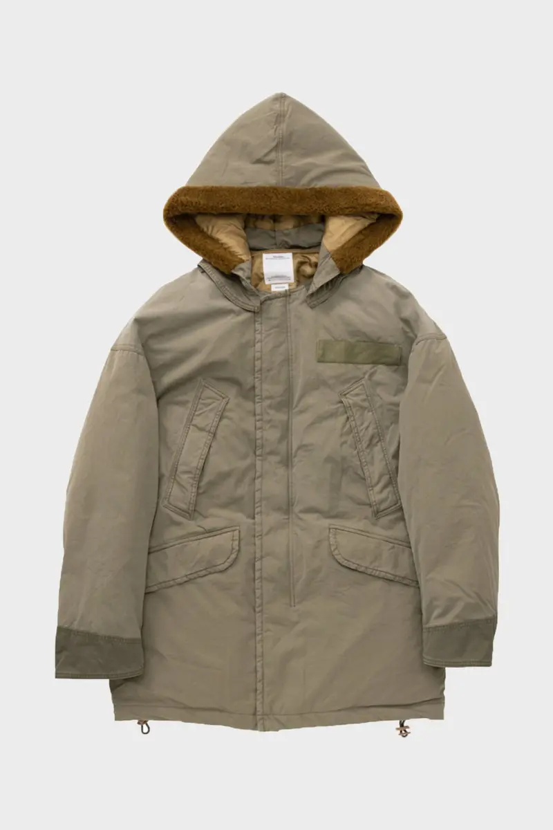 Synae Lightweight Down-Filled Coat – Khaki Olive 1