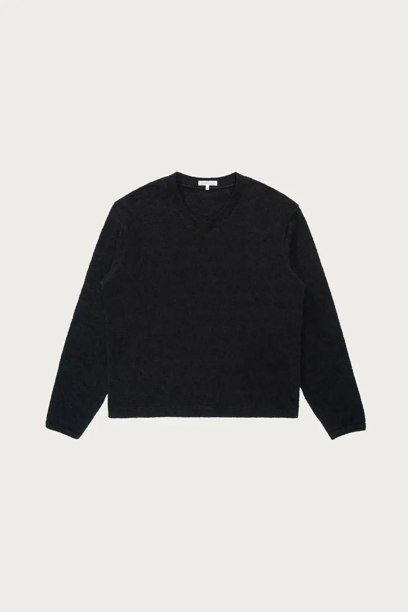 Teddy High-Neck Sweater In Black 1