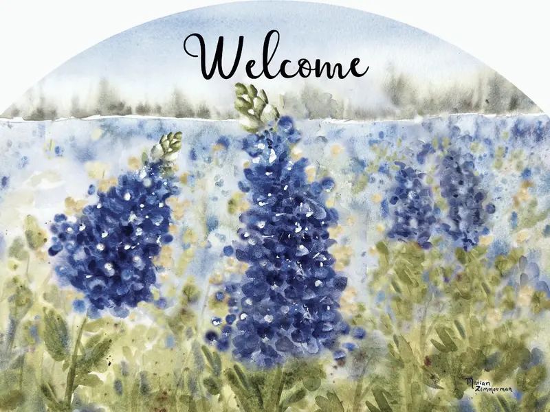 Texas Bluebonnet Garden Welcome Sign 1