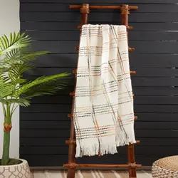 Textured Crosshatch Design Throw Blanket 1