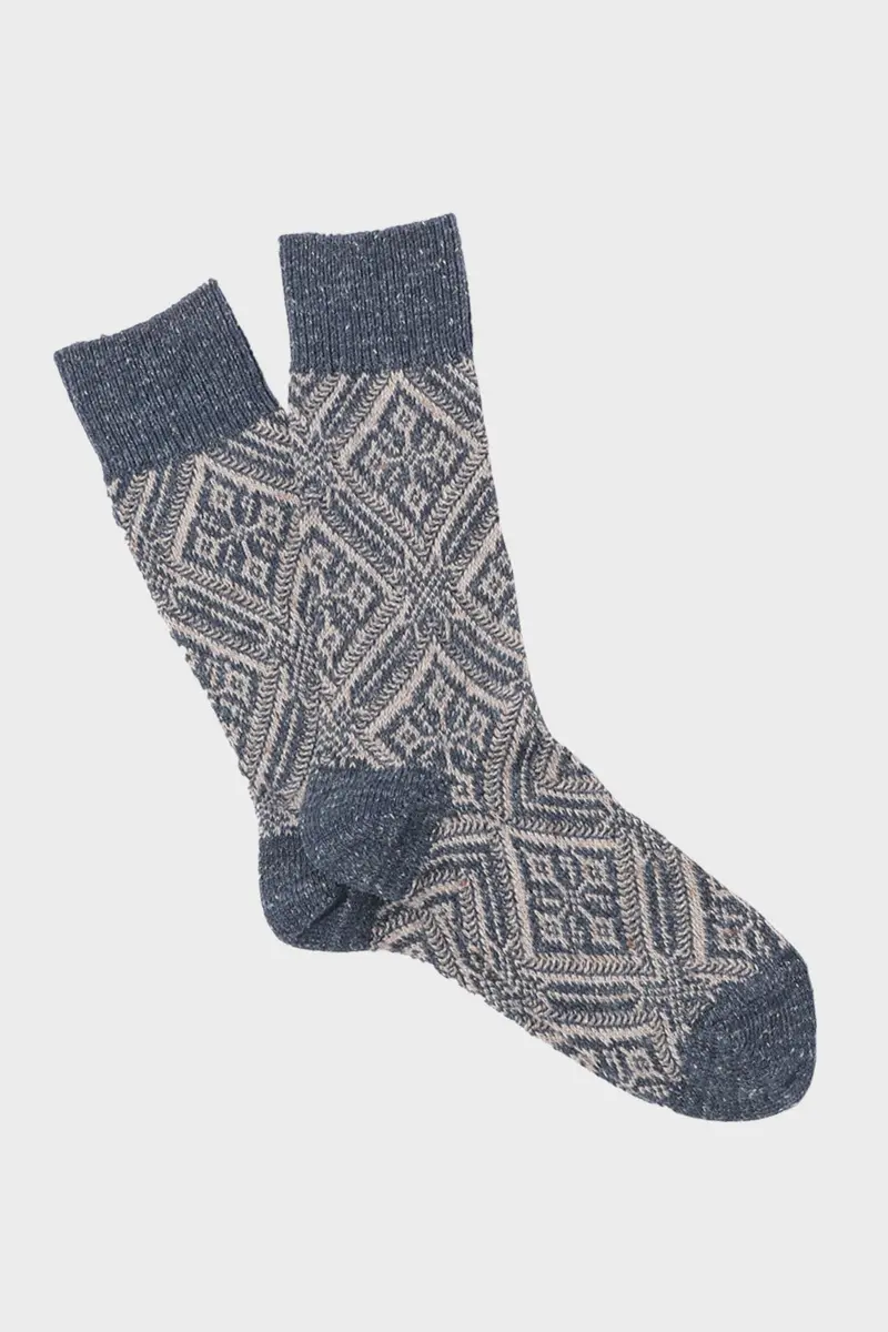 Textured Knit Mittens – Navy Snow Crew 1
