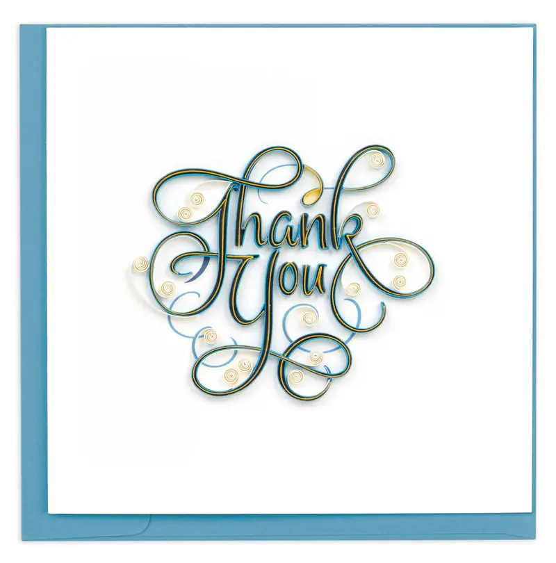 Thank You Scroll Quilled Greeting Card 1