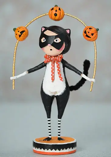 Toss A Jack Cat – Lori Mitchell Halloween Figurine 1