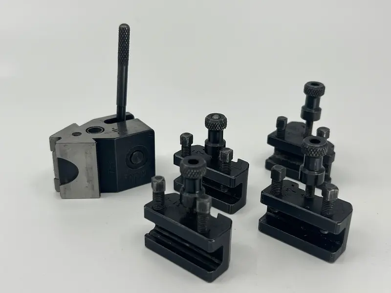 Tripan Swiss-Made Quick-Change Tool Post (Model 011) With Four Holders For Schaublin 70 Lathes 1