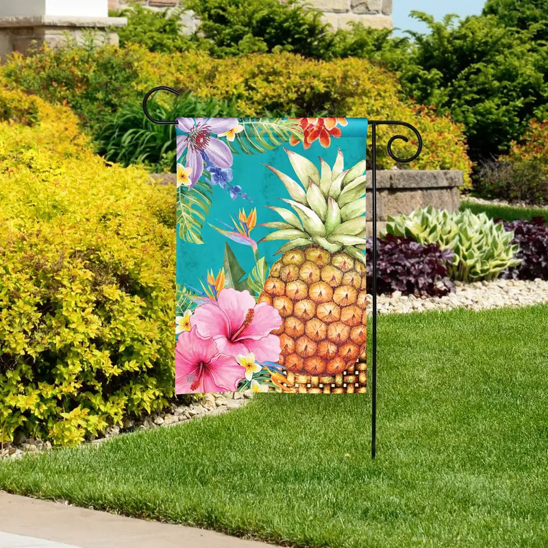 Tropic Love Tropical Floral Garden Flag 1