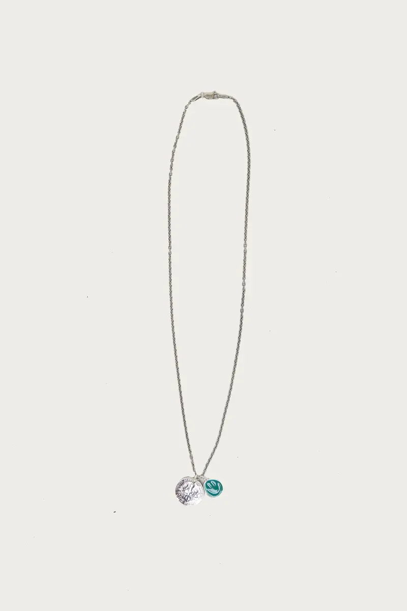 Turquoise Smiley Face Pendant Necklace 1