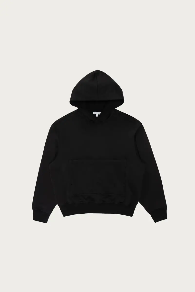 Two-Ply Cr Hoodie In Black 1