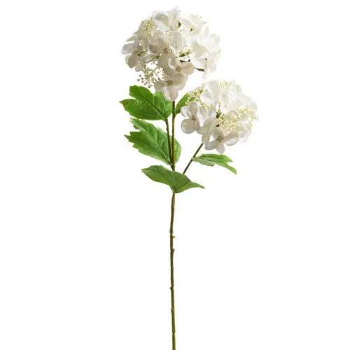 Ultra-Realistic White Hydrangea Spray (19 Inches) 1