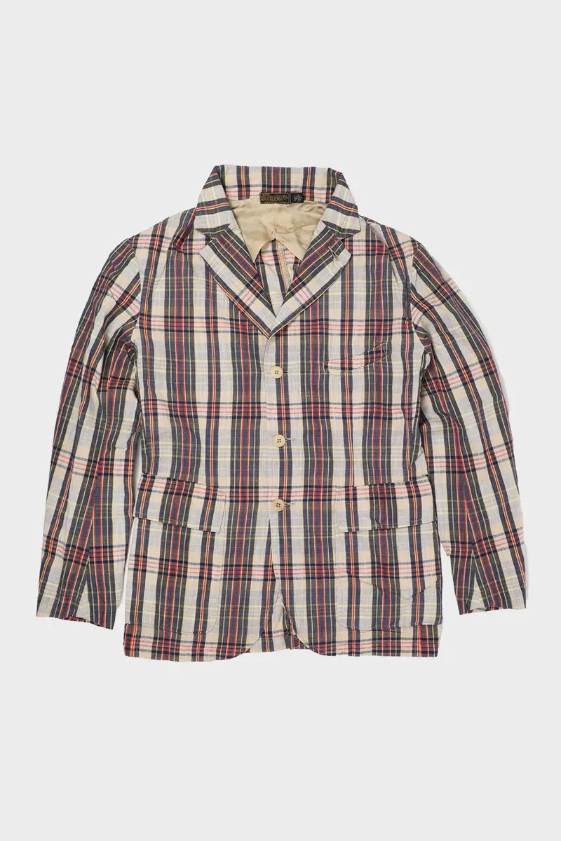 Unstructured Madras Sport Coat In Classic Pattern 1