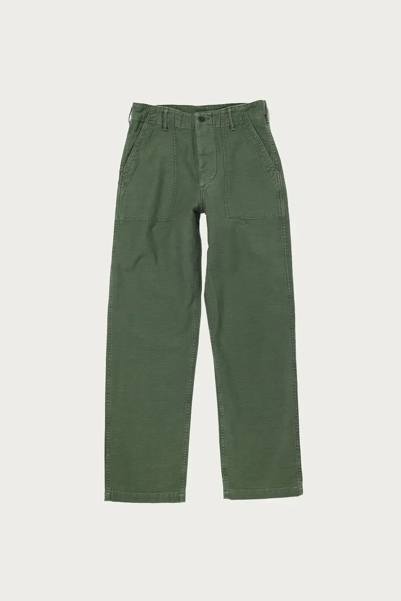 Us Army Fatigue Pants – Regular Fit, Distressed Olive Green 1