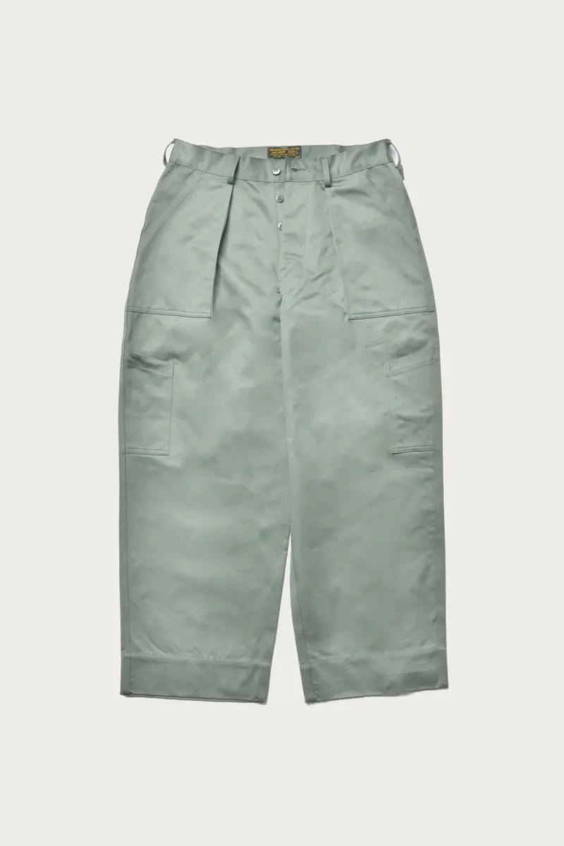 Usaf-Inspired Cotton Utility Pants In Sage 1