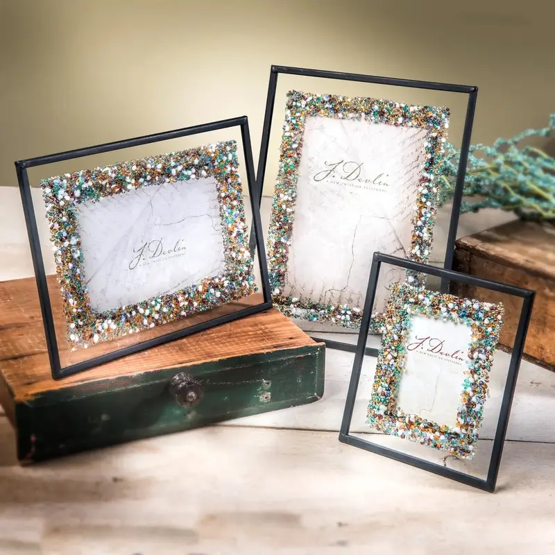 Vibrant Hand-Fused Glass Photo Frame 1