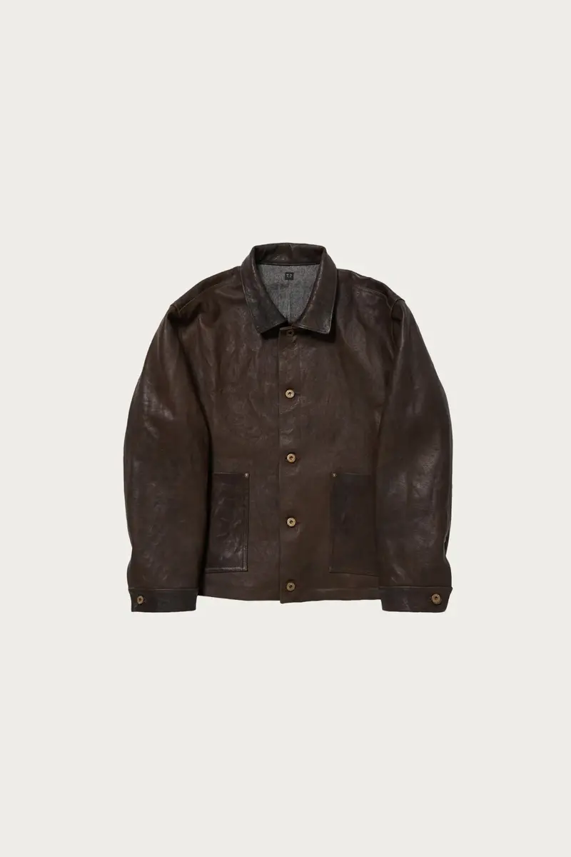 Vintage-Inspired Mud-Dyed Brown Leather Jacket – Circa 1930S, Lot. 804 1