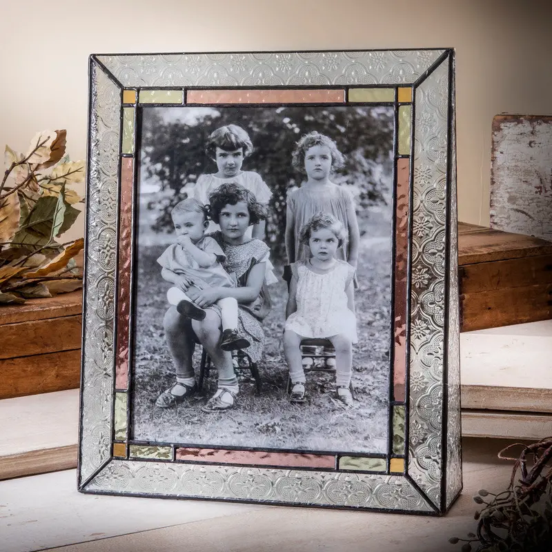 Vintage-Inspired Photo Frame In Sage, Amber & Rose 1