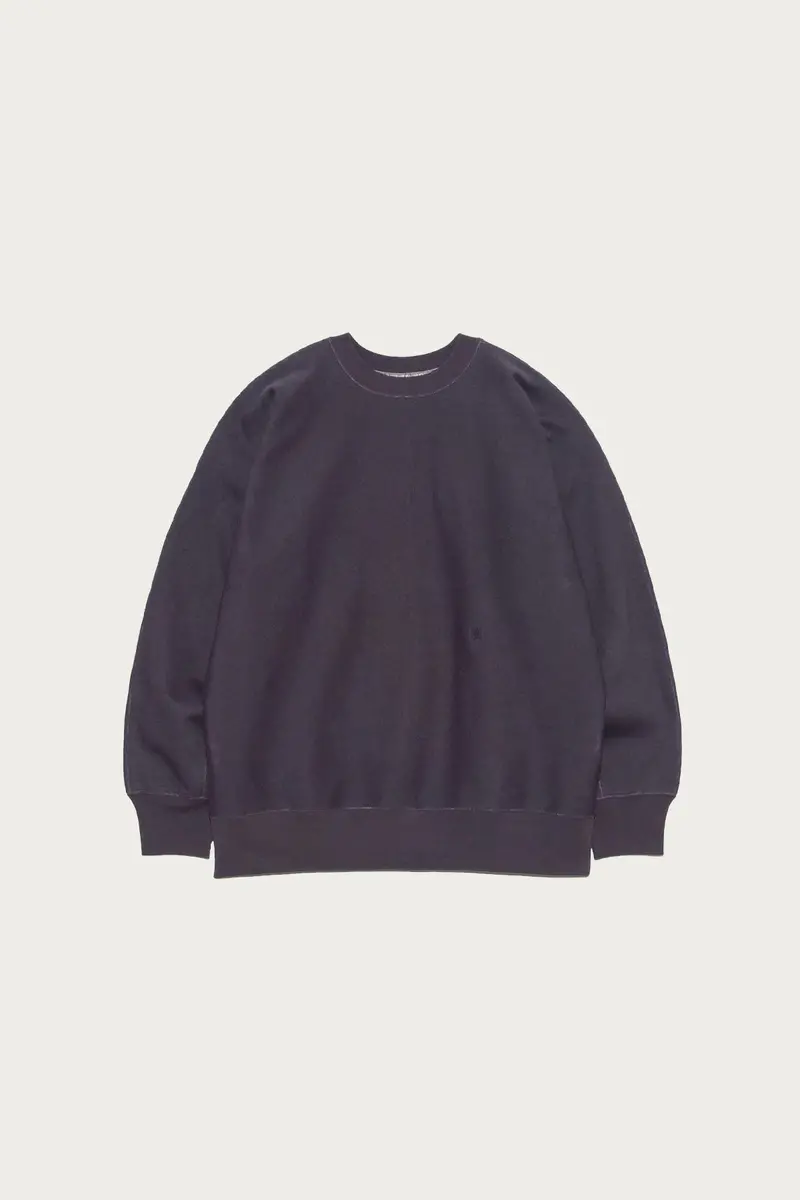 Vintage-Style Crew Neck Sweatshirt In Navy 1