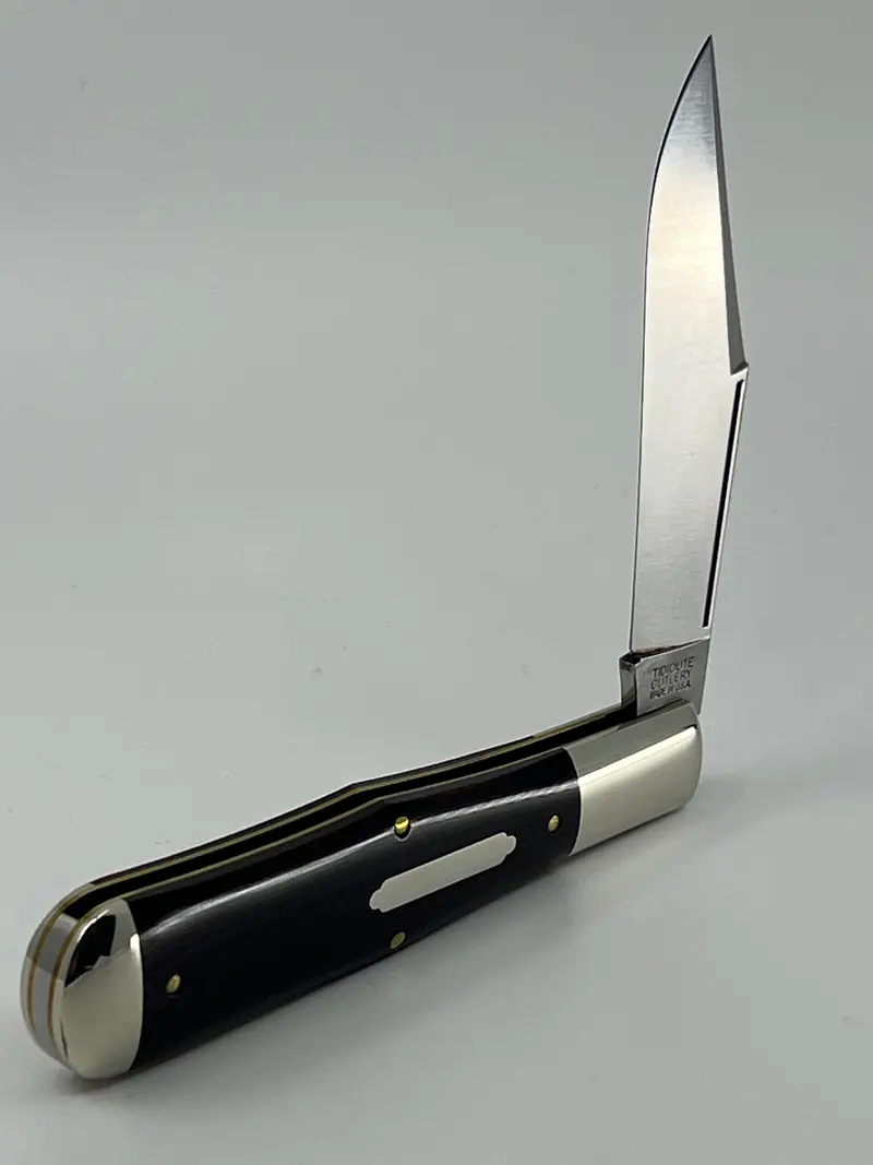 Vintage-Style Handcrafted Folding Knife By Great Eastern Cutlery – Maroon Linen Micarta Handle, Tidioute Pa Usa 1