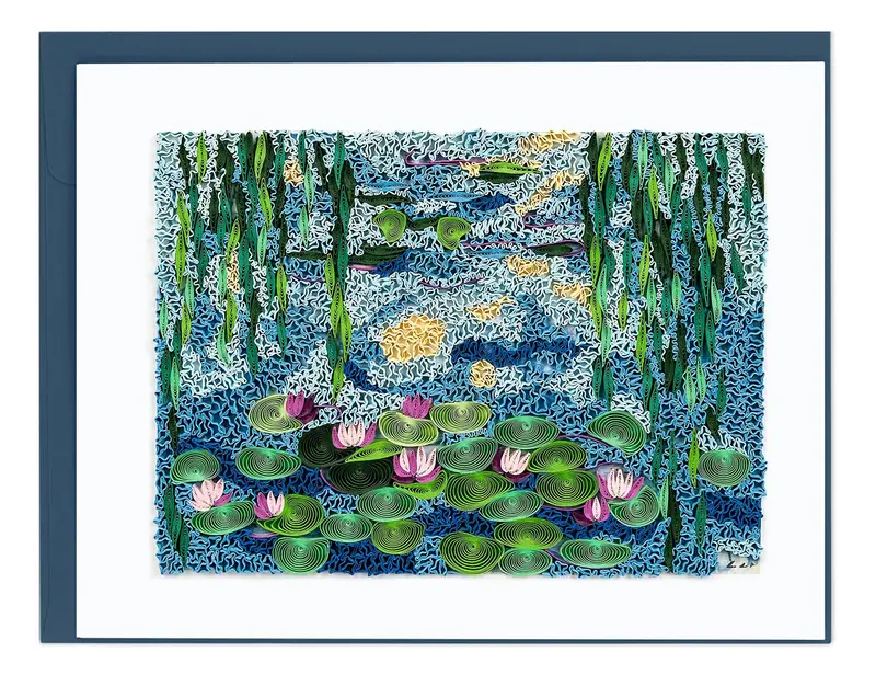 Water Lilies Quilled Greeting Card – Artist Series 1